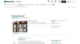 
                            3. Online Biryani - Reviews, Photos - Behrouz Biryani - TripAdvisor