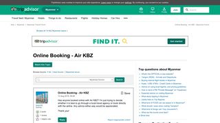 
                            9. Online Booking - Air KBZ - Myanmar Message Board - TripAdvisor