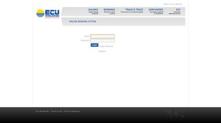 
                            1. Online Booking System - ECU Worldwide