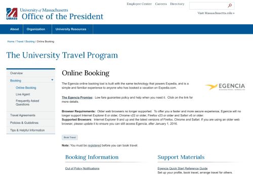 
                            6. Online Booking | University of Massachusetts Office of the President