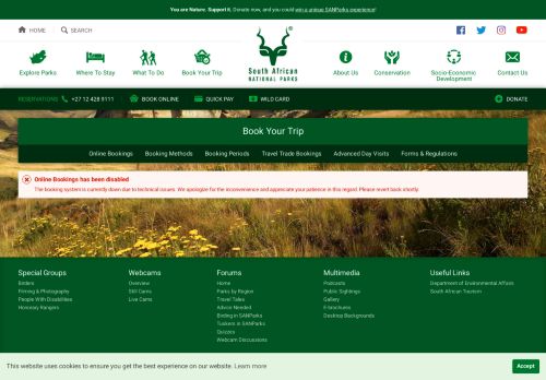 
                            4. Online Bookings - South African National Parks - SANParks - Official ...