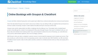 
                            5. Online Bookings with Groupon and Checkfront - Checkfront