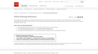 
                            9. Online Brokerage Statements and Confirmations – Wells Fargo