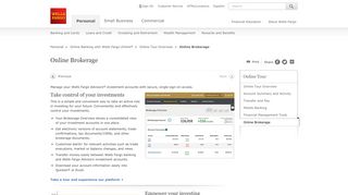 
                            4. Online Brokerage - Wells Fargo