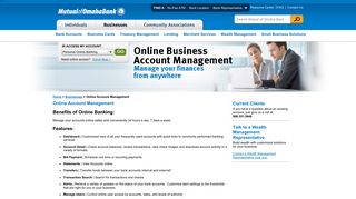 
                            3. Online business account management - Mutual of Omaha Bank