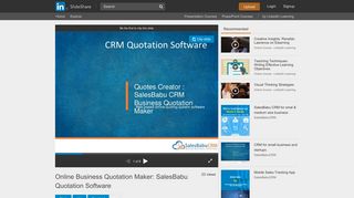 
                            9. Online Business Quotation Maker: SalesBabu Quotation Software
