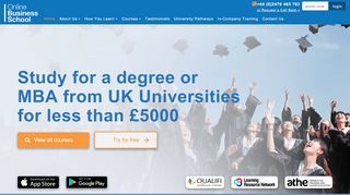 
                            1. Online Business School: Online UK University Degree or MBA
