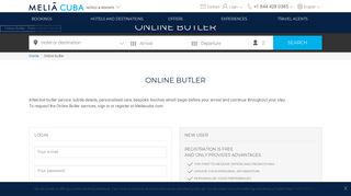 
                            10. Online Butler Service - Meliá Cuba Hotels - MeliaCuba.com