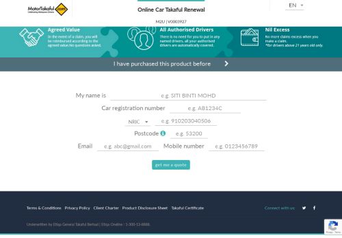 
                            3. Online Car Insurance Renewal | MotorTakaful.com