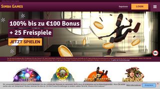 
                            1. Online-Casino – 25 Freispiele + 100 % Bonus | Simba Games