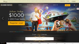 
                            4. Online Casino CasinoCruise- $1000 & 200 Freespins Bonus