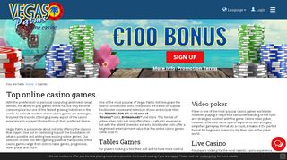 
                            3. Online casino games available at Vegas Palms