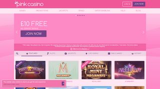 
                            8. Online Casino & Mobile Slots | Pink Casino UK | £10 Free No Deposit
