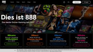 
                            2. Online Casino & Online Poker - Casino Online Spiele bei 888.com