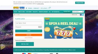 
                            8. Online Casino - Slots And Bingo - SpinandWin.com - Log In