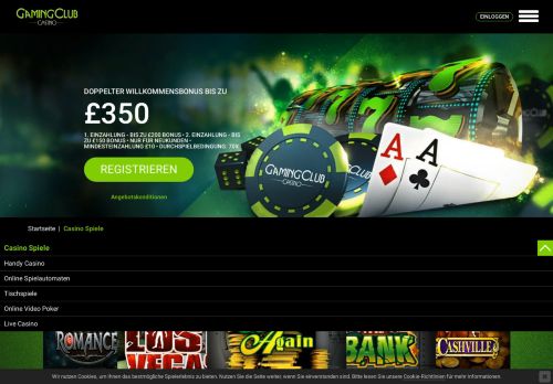 
                            2. Online Casino Spiele & 350 € BONUS! | Gaming Club Online Casino