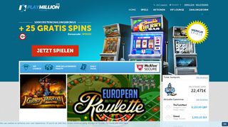 
                            2. Online Casino spielen mit bis zu 200€ Bonus - PlayMillion.com