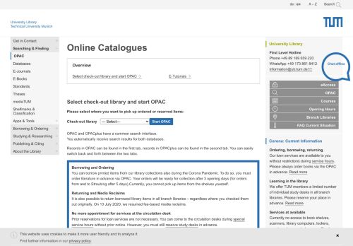 
                            10. Online Catalogues | TUM University Library