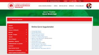 
                            4. Online Çevre Uygulamaları - Çevre Yönetimi Genel Müdürlüğü