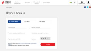 
                            4. Online Check-in - Air China Limited