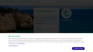 
                            12. Online check-in at Transavia