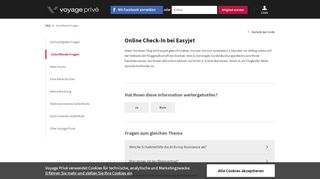 
                            11. Online Check-In bei Easyjet - Voyage-Prive.ch