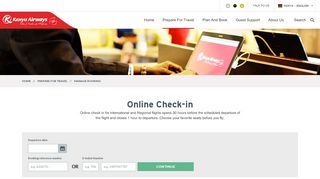 
                            2. Online Check In - Kenya Airways