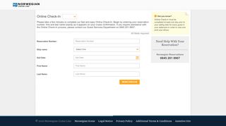 
                            2. Online Check-In - Norwegian Cruise Line
