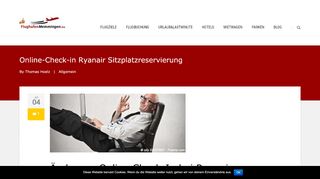 
                            8. Online-Check-In Ryanair Sitzplatzreservierung - Flughafen Memmingen