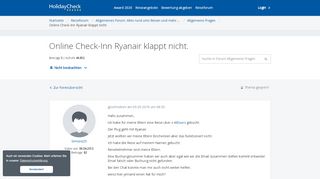
                            9. Online Check-Inn Ryanair klappt nicht. | Allgemeine Fragen Forum ...