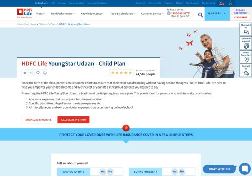 
                            10. Online Child Insurance Policy in India - YoungStar Udaan by HDFC Life