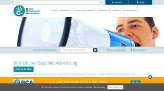 
                            11. Online Classified Ads - British Chiropractic Association