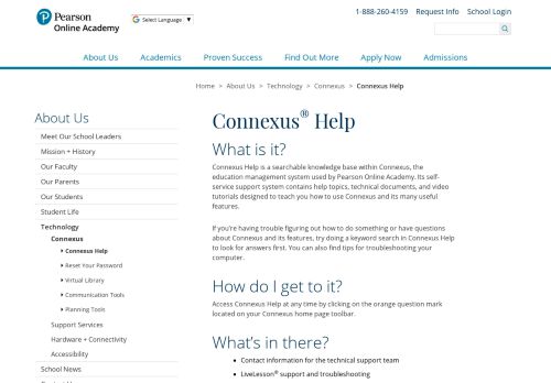 
                            7. Online Classroom Help | Connexus Connections Academy