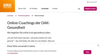 
                            2. Online-Coaching der Krankenkasse | DAK-Gesundheit