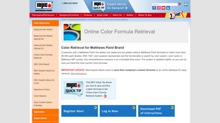 
                            1. Online Color Formula Retrieval - Matthews Paint