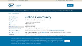 
                            10. Online Community | GW Law | The George Washington University