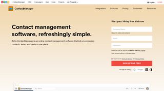 
                            1. Online Contact Management Software - Zoho ContactManager