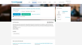 
                            11. Online Copy Paste Jobs, Earn rs 300-600, Copy Paste ... - Naukri.com
