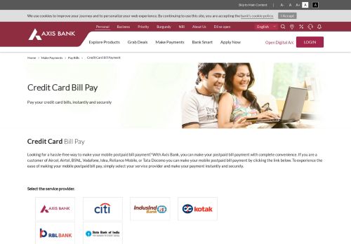 
                            12. Online Credit Card Payment - Pay Credit Card Bills Online - Axis Bank