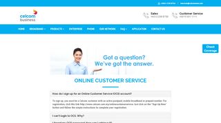 
                            6. Online Customer Service - Celcom