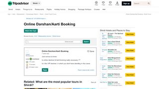 
                            8. Online Darshan/Aarti Booking - Shirdi Forum - TripAdvisor