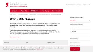 
                            10. Online-Datenbank | HWR Berlin