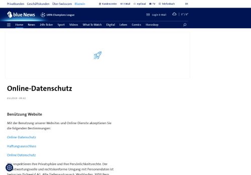 
                            6. Online-Datenschutz - Bluewin