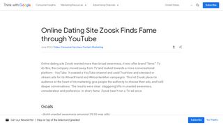 
                            9. Online Dating Site Zoosk Finds Fame through YouTube