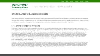 
                            3. Online dating ukraine free credits - vd Visch | Tuinmachines Nijkerk