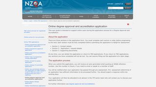 
                            9. Online degree approval and accreditation application » NZQA