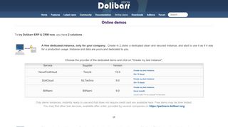 
                            7. Online demos of Dolibarr ERP CRM