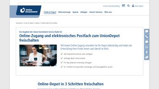 
                            4. Online-Depot freischalten | Union Investment