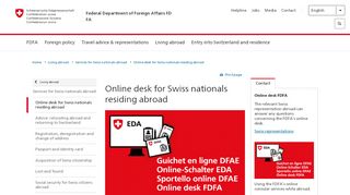 
                            6. Online desk for Swiss nationals residing abroad