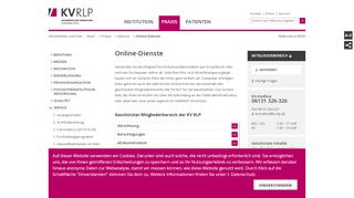 
                            7. Online-Dienste | Kassenärztliche Vereinigung Rheinland ... - KV RLP